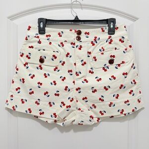 Kate Spade Cherry Toss Short 🍒 Stretch-Cotton Twill Fabric Size 8 New in Package